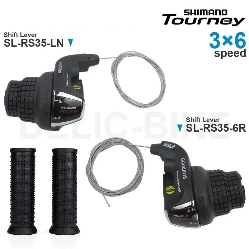 SHIMANO Tourney 3x6/7 Speed Shifters SL-RS35 REVOSHIFT  Shift Lever 3×6s 3×7s  6v 7v 18 21 Speed  Original parts