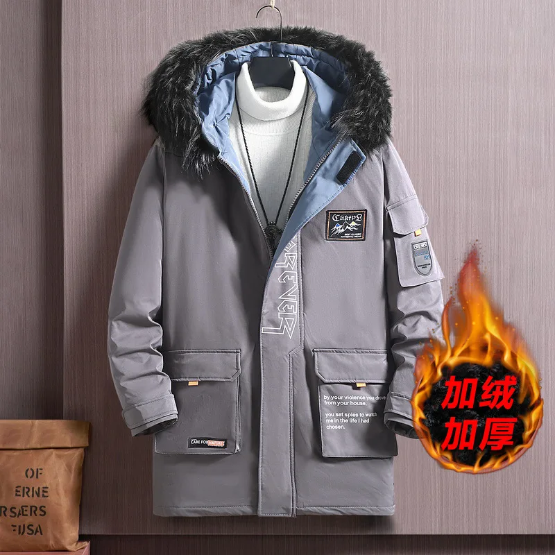 

Plus Size10XL Winter Male Jacket Mens Cotton Parka Jackets Outwear New Men Fur Hooded Parkas Casual Warm Thick Jacket Coat
