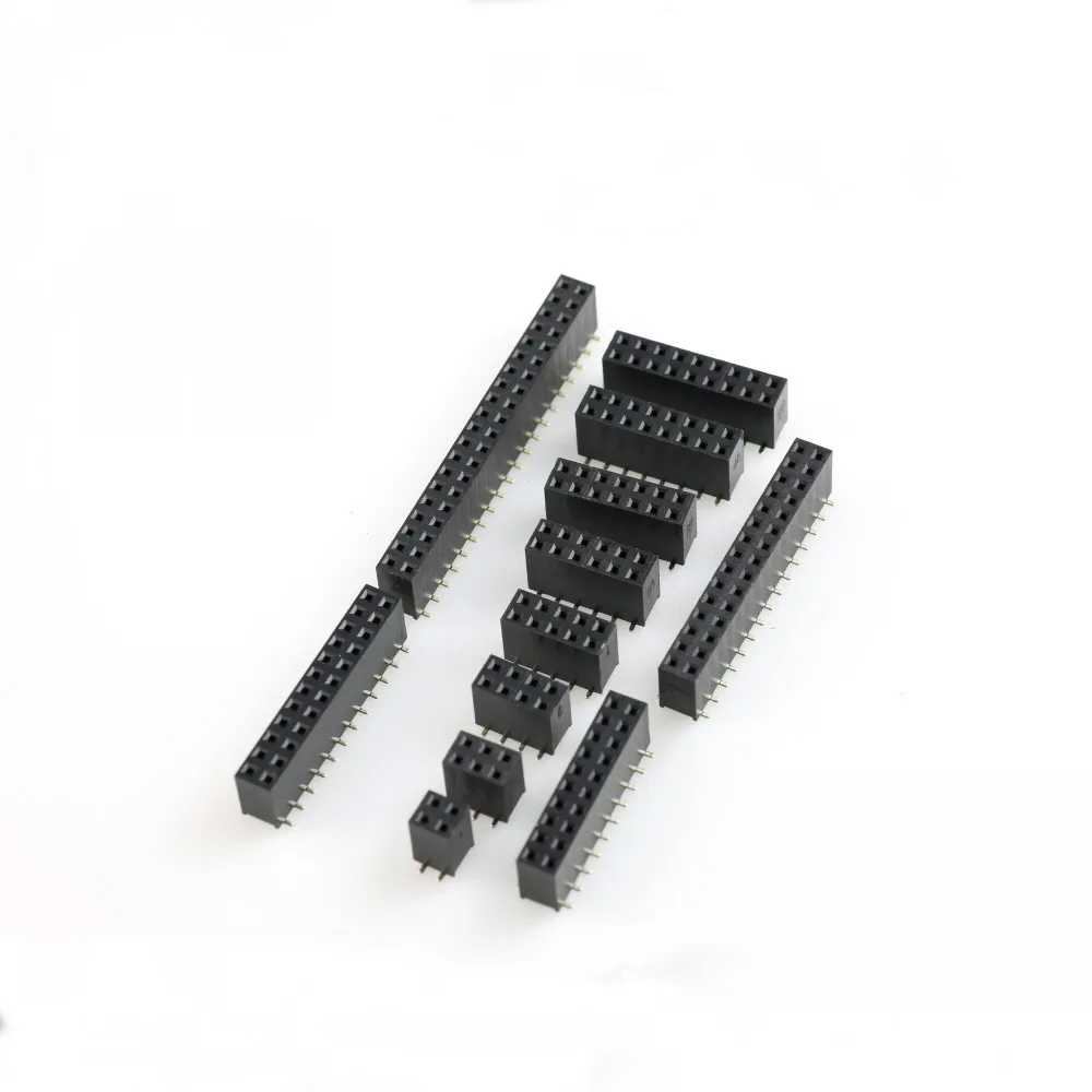 100 stücke SMT 1,27mm Zweireihige Weibliche Abtrünnigen PCB Board Pin Header buchse Stecker Pin header 2*5 2*10 2*12 2*15 2*20 2*50P SMD – Detail 6