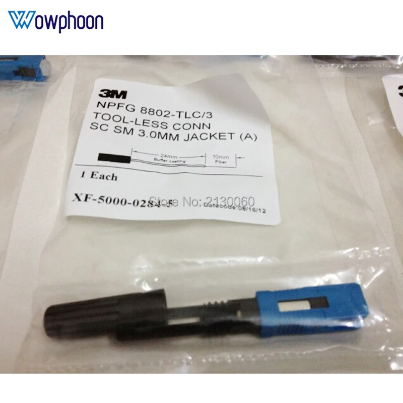 Connecteur rapide à fibre optique, connecteur froid à fibre optique, personnalisé, SC, UPC, FTTH, NPFG, 8802-TLC, 3M, 100 pièces