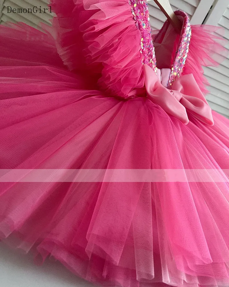 Vestidos de lentejuelas de tul para niñas pequeñas, ropa de princesa de verano, 1 año, cumpleaños, Navidad, fiesta, vestido de flores