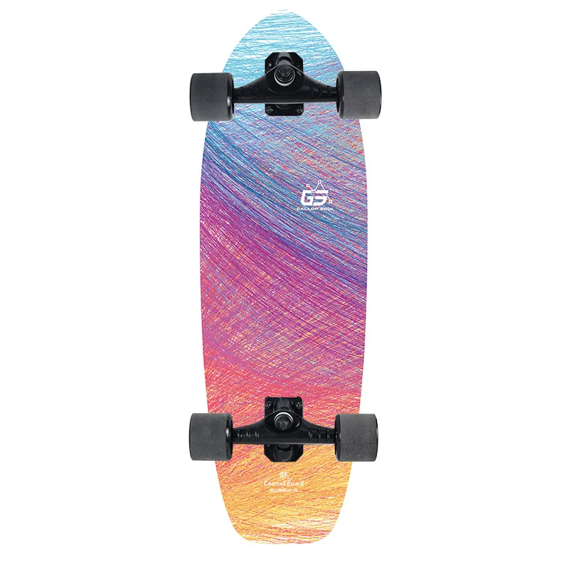 

75cm Surf Land Skateboard Maple Deck Cruiser Surfskate Board Complete Skate Board Outdoor Sport Surfing Sliding Skateboards