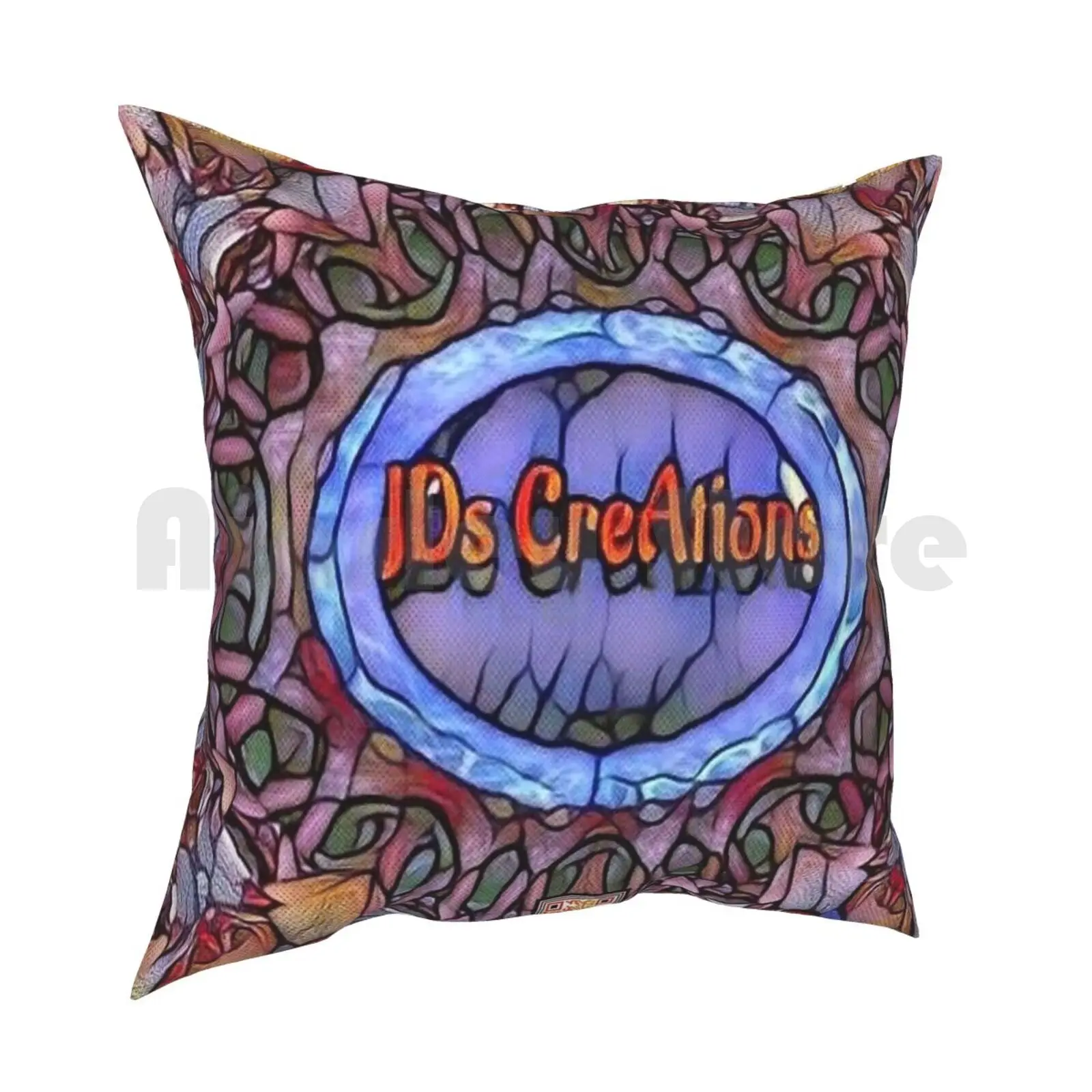 Colorful Stained Glass Geometry Kaleidoscope Pattern Pillow Case Printed Home Soft Throw Pillow Psychedelic Sacred