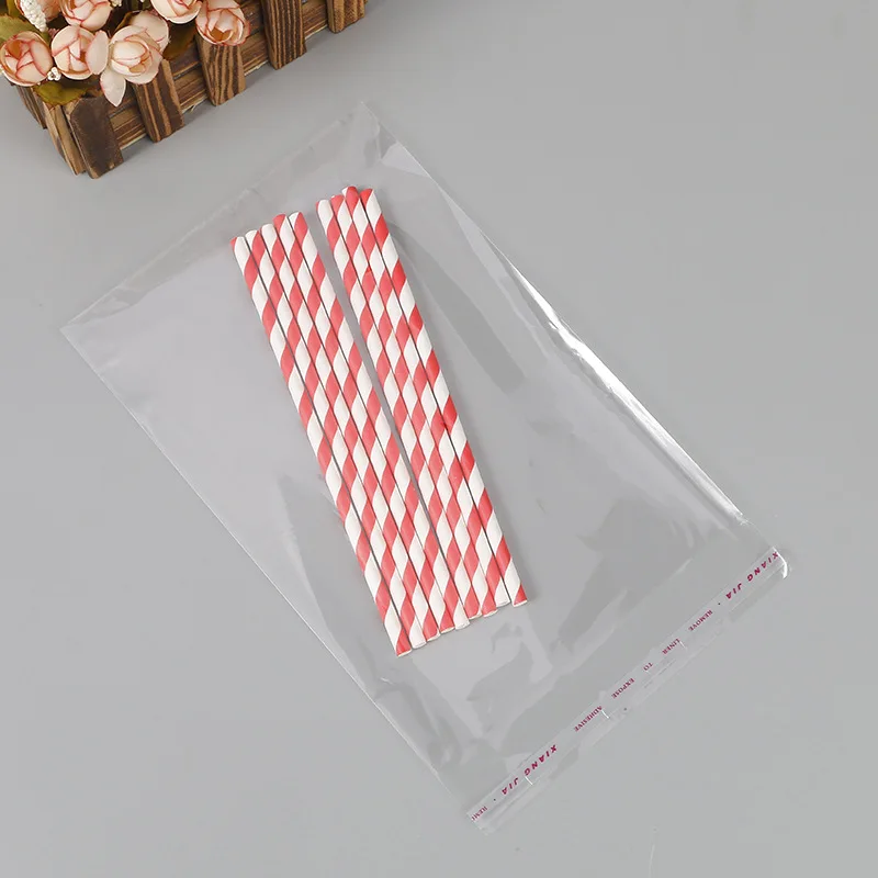 100pcs/4 size transparent sealed Opp plastic bag sachet gift bag, small packing bag for wedding jewelry