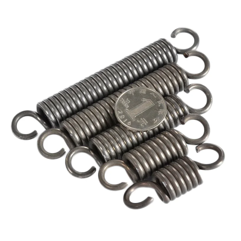 1 Buah Ekstensi Tegangan Ekspansi Kawat Pegas Dia 1.6Mm Kait Pegas Pegas Baja untuk Alat DIY Luar Dia 10Mm Panjang 30Mm-300Mm