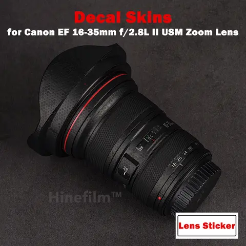 캐논 1635 F2.8 II 렌즈 프리미엄 데칼 스킨, 캐논 EF 16-35mm f/2.8L II USM 렌즈 보호대 EF16-35 F2.8 랩 커버 스티커