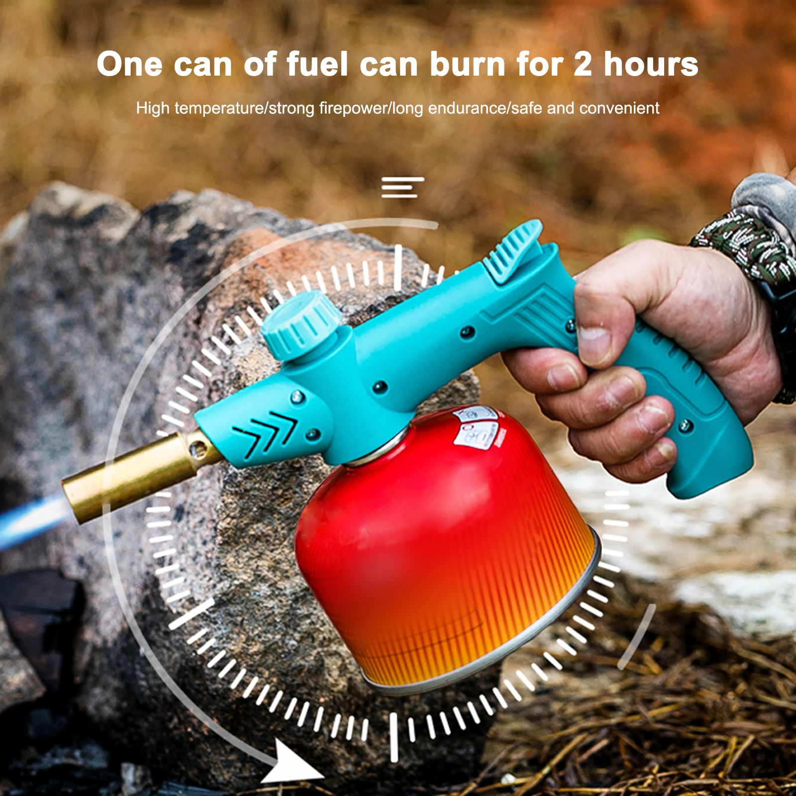 เชื่อมไฟฉายแบบพกพาไฟฉายแก๊ส Flame Gun สูงอุณหภูมิทองเหลือง Mapp Gas Turbo ด้วยไฟฉายบัดกรีเครื่องเชื่อมโพรเพนท่อประปา