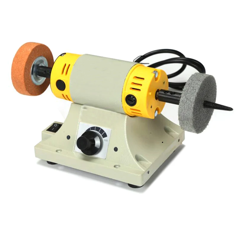 110V/220V Lathe Bench Grinder Multifunction Small Table Mill Adjustable Speed ade Jewel Polishing Machine   Set Motor Tool 350W