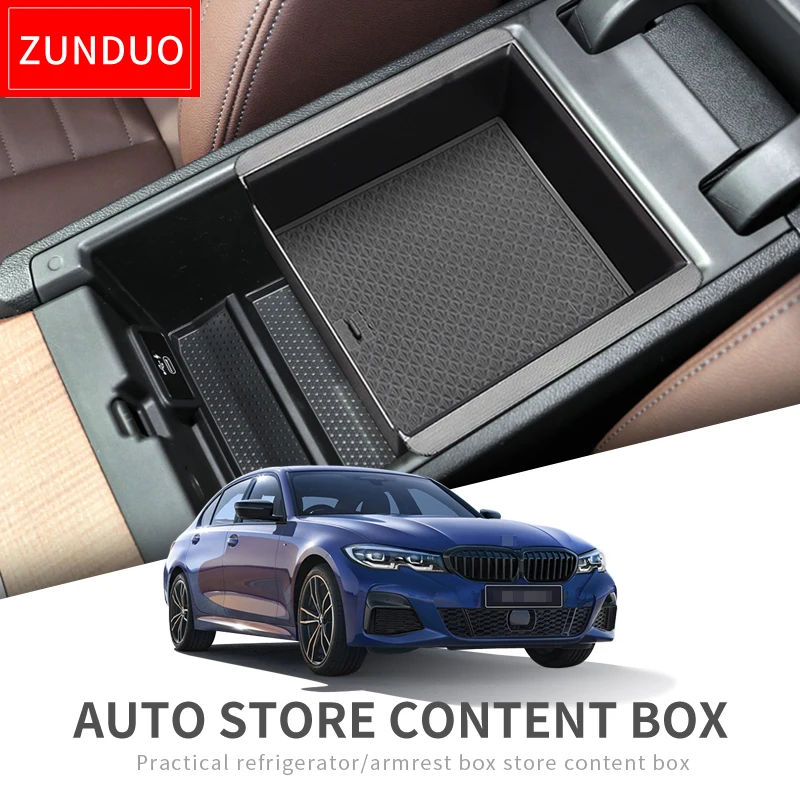 Car central armrest box for BMW 3 Series 4 Series 2019 - 2022 G20 330i 320 325 M340i Accessories Center Console Stow Tidying