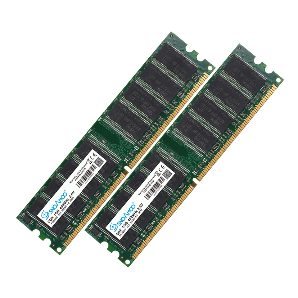 SNOAMOO DDR 1GB 333MHz 400MHz PC-3200 desktop high-quality memory CL3 DIMM RAM 1G lifetime warranty