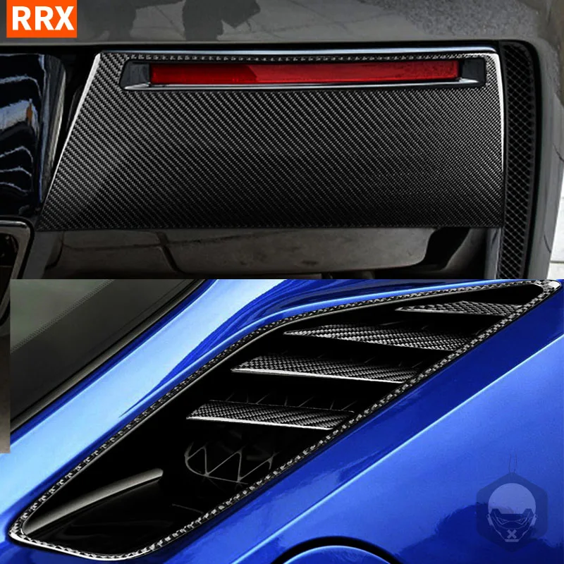 

Rear Bumper Cover Panel Tire Air Inlets Vent For Chevrolet Corvette C7 2014+ Real Carbon Fiber Sticker Decorative Accessories