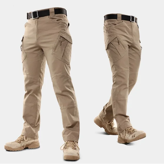 Dei nuovi Uomini di Stirata Pantaloni Tattici Tasca Multipla di Cotone Militare Combattimento Urbano Uomini della Mutanda Sottile Lavoro Cargo Pant 3XL