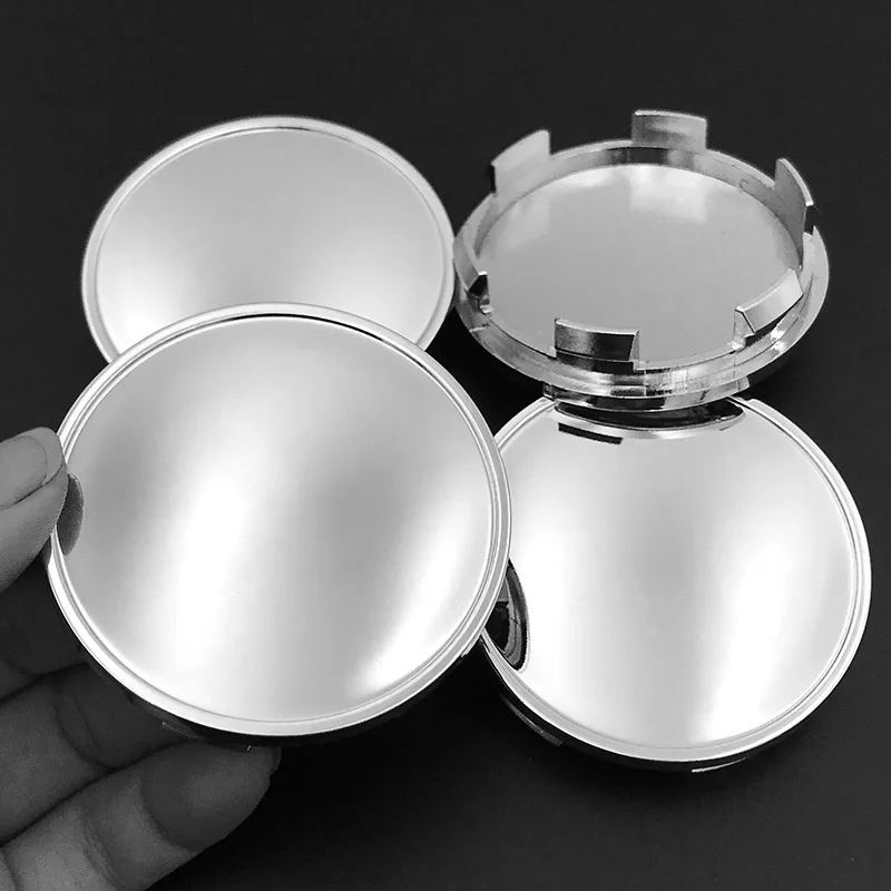 4pcs/lot Chrome 65mm Car Wheel Center Cap Rim Hub Caps Dust-proof Cover Fit for 60mm Curved Logo Sticker Emblem