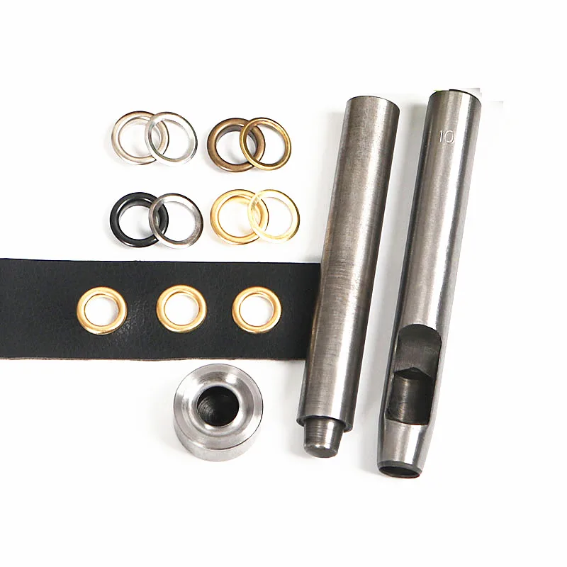 XUNZHE size 3.5mm -10mm 50pcs  Eye tool grommets rivets but buttonholes multicolored buckle laces eye metal hole eyelet tool