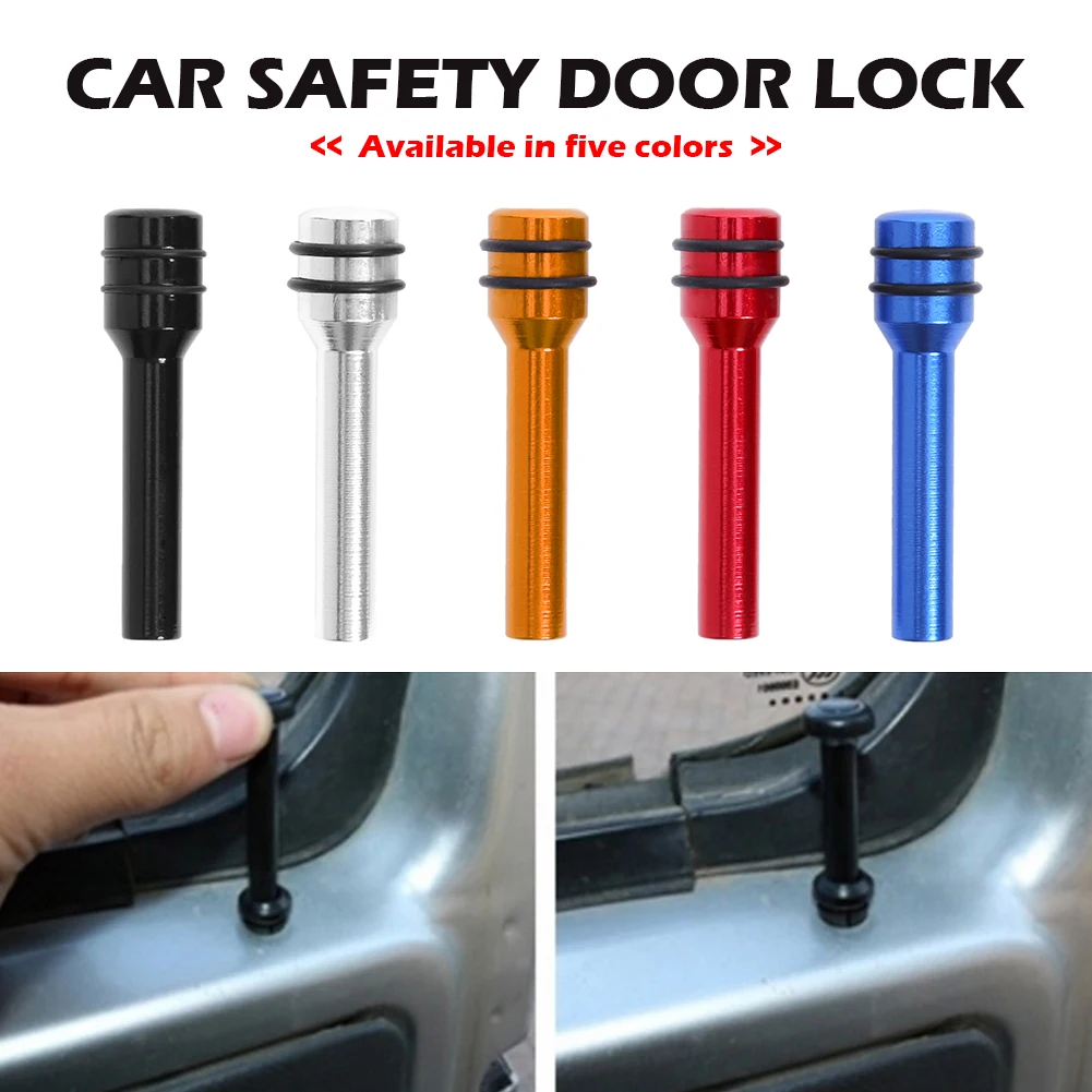 Universal Aluminum Alloy Auto Car Security Door Lock Pins Universal Car Truck Interior Door Lock Knob Pull Pins