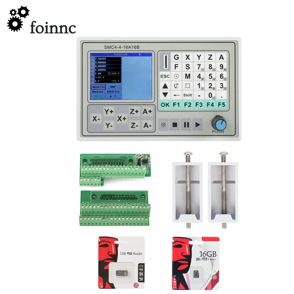 

offline controller 50KHZ CNC 4 Axis Breakout Board Carving Engraving Machine Control System Card SMC4-4-16A16B