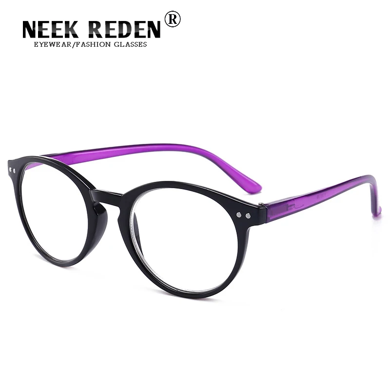 Red Black Women Reading Glasses Retro Round Men Resin Lens Presbyopic Magnifier Eyewear With Diopter +0.5 +1.25 +1.75 +2.75 +3.5