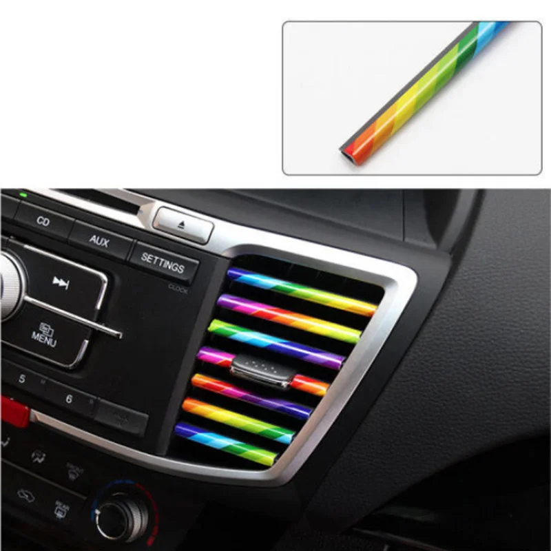 New Car styling Car Air Vent Grille Decoration Strip Sticker For Saab 9-3 9-5 9000 93 900 95 aero 9 3 42250 42252 9-2x 9-4x 9-7x