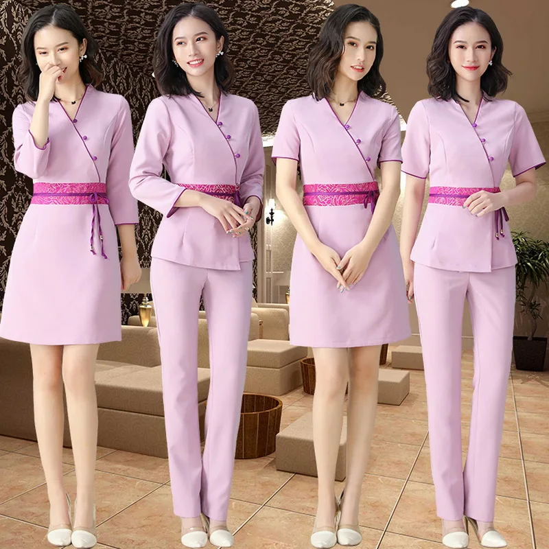 New Spa Clothing Thai Massage Uniform Beautician Salon Uniform Nail Therapist Uniform Top Quality Massage Clothing