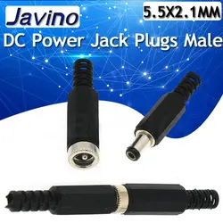 DC Power Jack Plugs Male / Female Socket Adapter Connectors 2.1mm x 5.5mm For DIY Projects Disassembly Female Male Plug 2.5MM