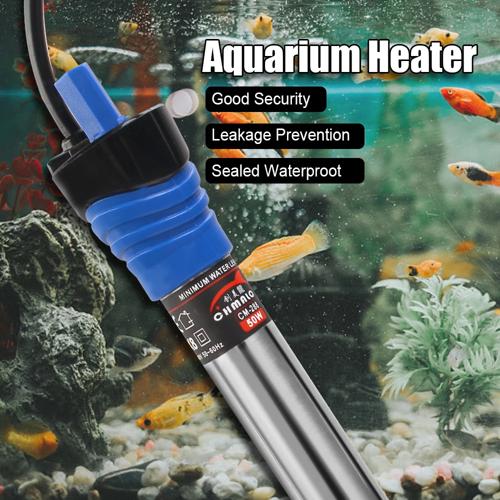 Fish Tank Heating Rod 50W/100W For Fish Tank Water Heating Adjustable Temperature 220V EU Plug Thermostat Heater Rod