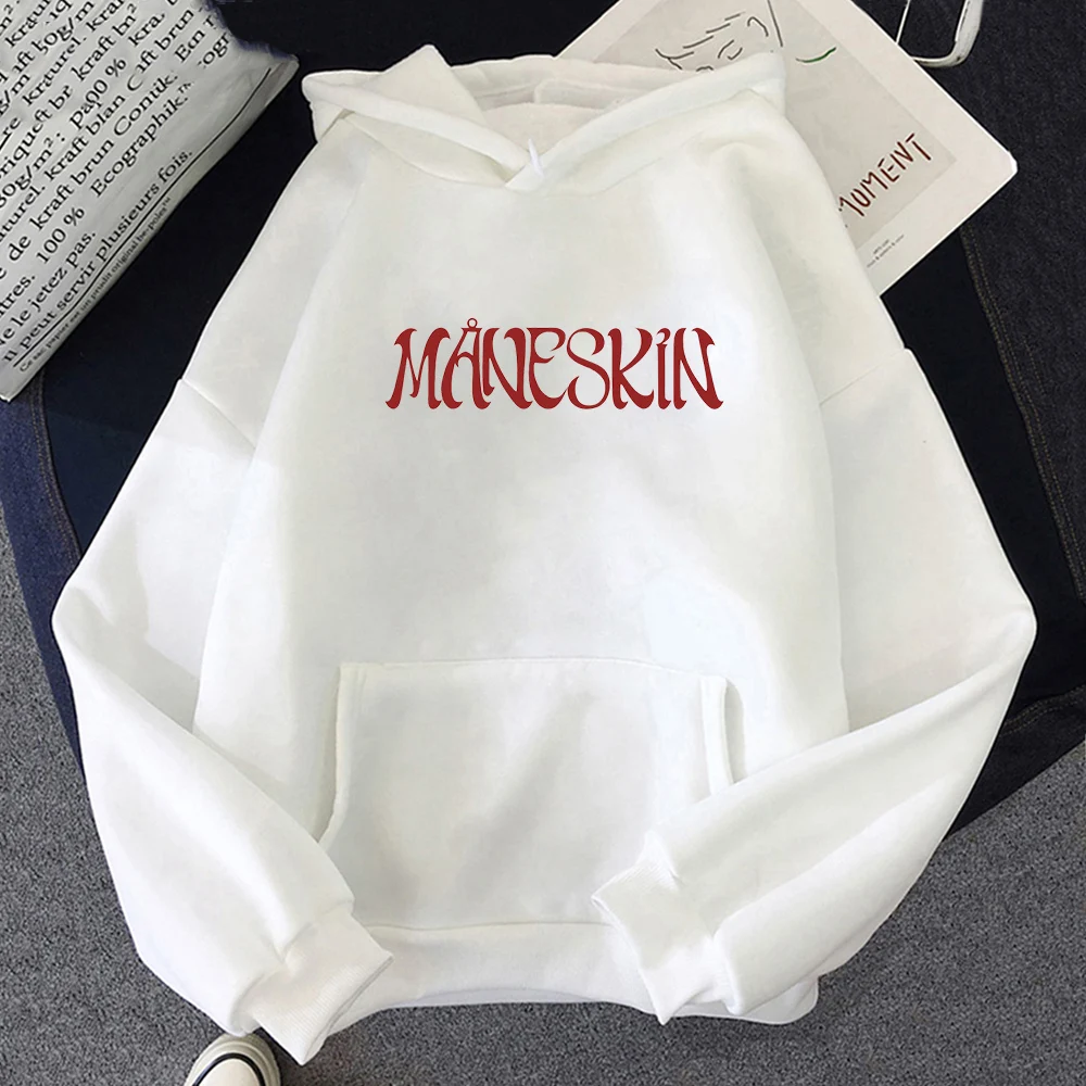 Maneskin Hoodie 2021 New Summer Fashion Mens Oversized Women Hip Hop Hoodies Male Daily Harajuku Loose Fleece Hooded Pullovers