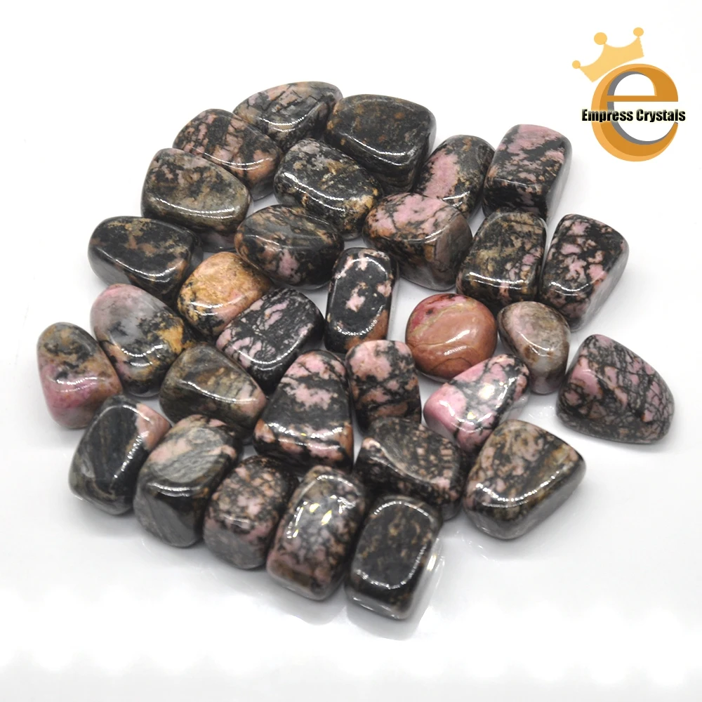 

Natural Pink Black Rhodonite Quartz Crystal Stone Tumbled Bulk Healing Mineral Specime Gemstone Gem Raw Aquarium Decoration Gift