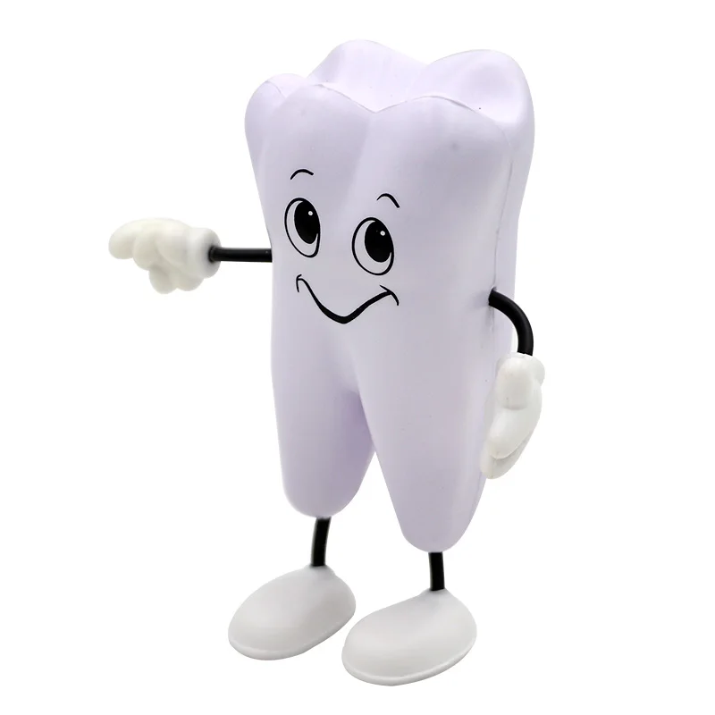 1pc Tooth-figure Squeeze Toy Dentist Gift Soft PU Foam Model Shape 12.5cm Dental Clinic Dentistry Promotional Item