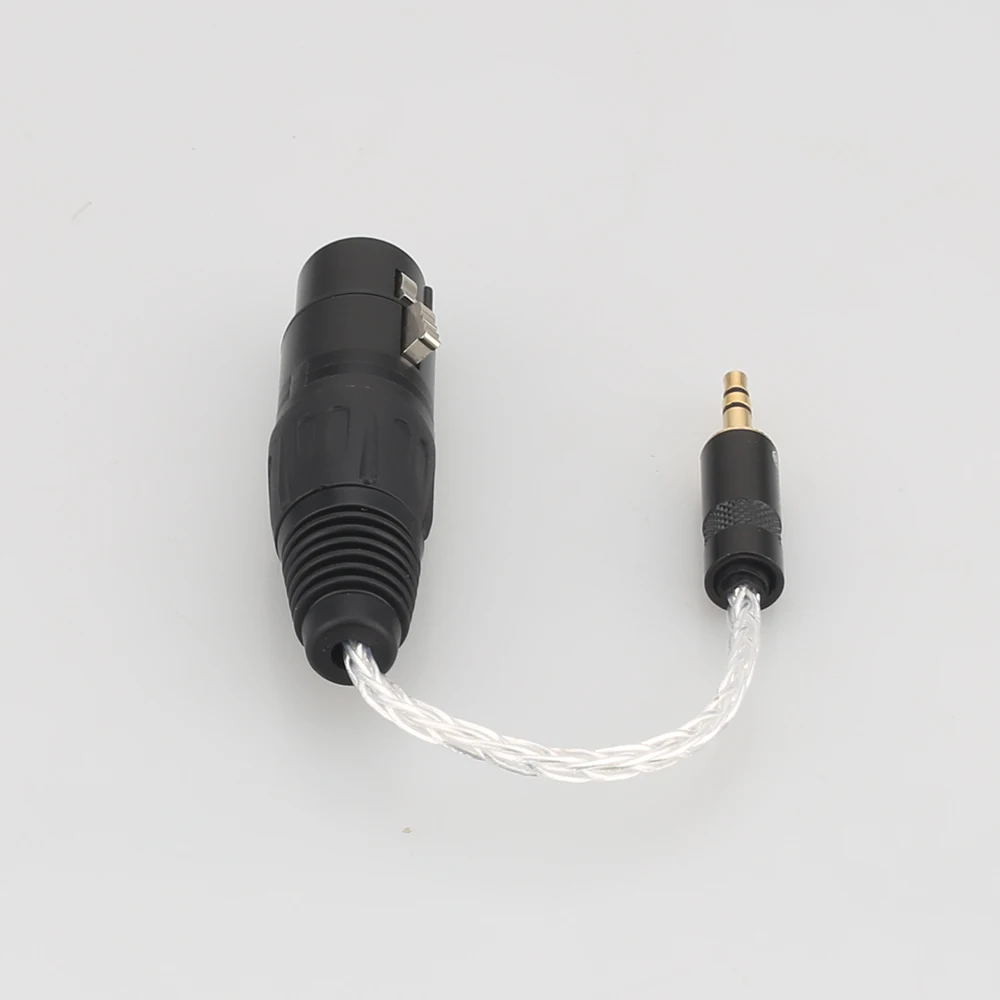 Audiocrast 2.5mm 4.4mm 3.5mm 남성 - 4Pin XLR 여성 밸런스드 7N OCC 실버 도금 어댑터 케이블 3.5 - XLR 오디오 케이블