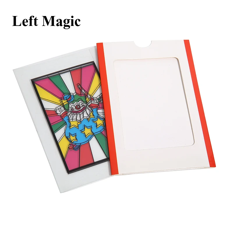 1set Clown Color Change Card Medium size close up street magic tricks Easy to do Magicians children magic