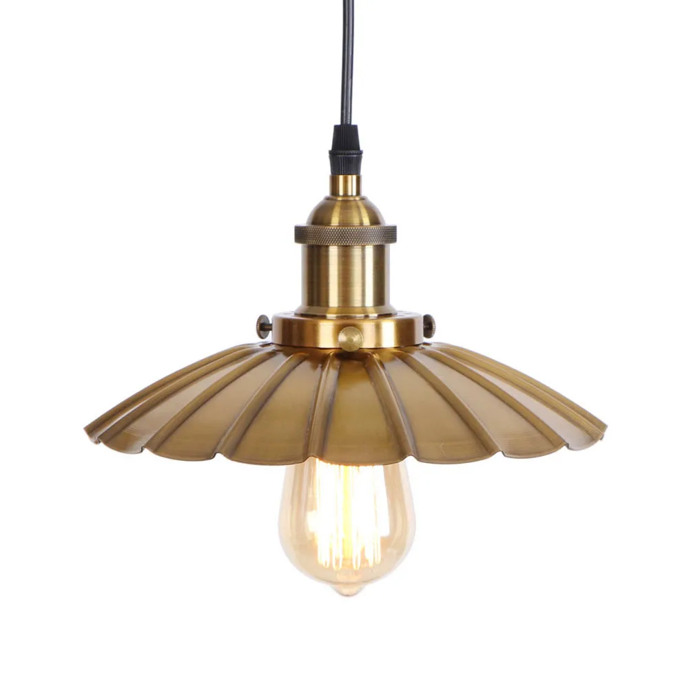 

Vintage Loft Decor Pendant Lights 25CM Iron Umbrella Hanglampen Gold/Rust/Brack/White Retro Hanging Lamp Lampara Colgante