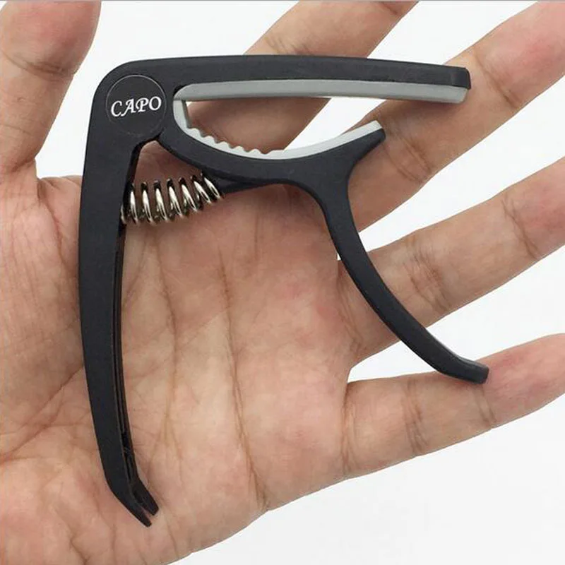 Plastik gitar Capo akustik elektro gitar klasik gitar Capo Ukulele Capo ile köprü Pin çektirme