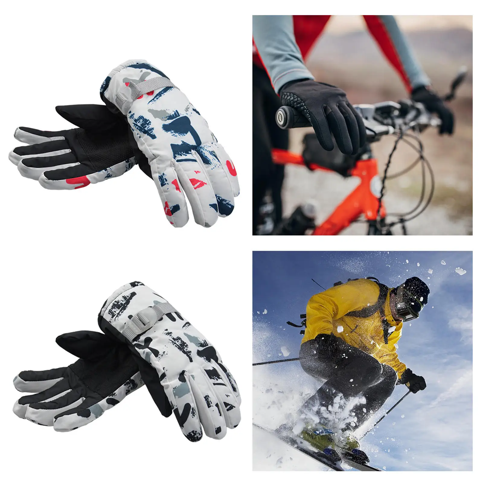 Outdoor Winter Warm Gloves for Men Women Snow Cycling Ski Gloves Ultralight Waterproof Snowboard Snow Riding MTB gloves Mitte