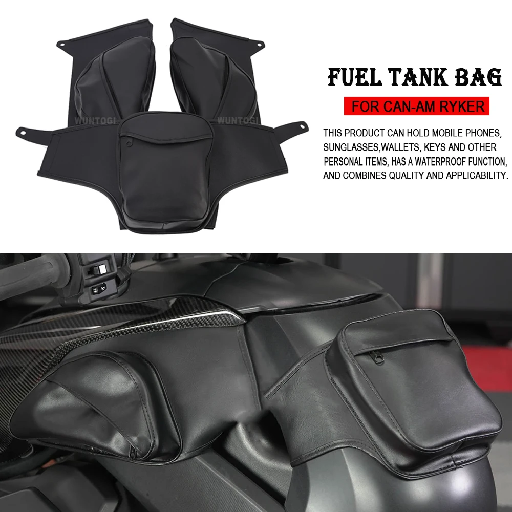 NEW Motorcycle Fuel Tank Storage Bags Kit For Can-Am Ryker 2019-2022 Fuel Tank Bag Top Tank Storage Pouch Dual Side Tank Pouches