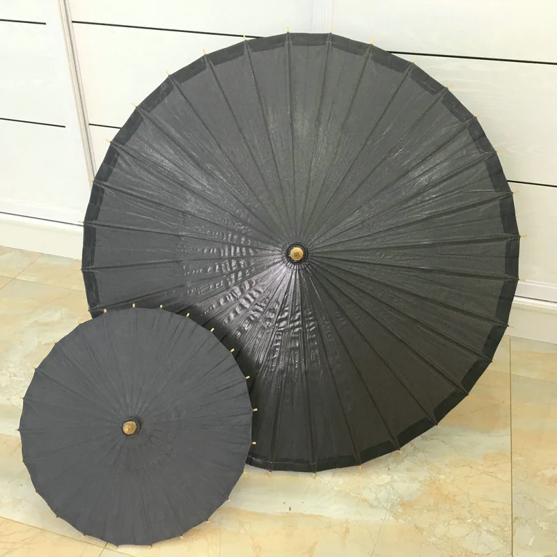 Black Intangible Cultural Heritage Craft OilPaper Umbrella Chinese Style Black Cos Photography Props Rainproof Parasol Sombrilla