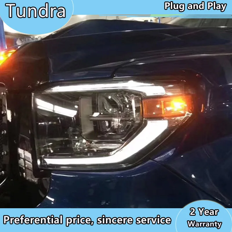 Head Lamp for Toyota Tundra 2014-2017 LED Headlights  For Sequoia  2014-2017 LED Headlight ALL  LED DRL Headlight assembly