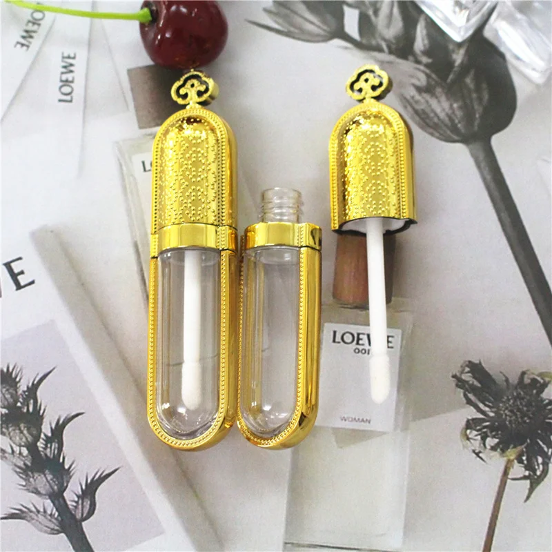 

Wholesale Lipgloss Tubes/Bottles Empty Lip Blam bottles Tube Gold Lucky Cloud Makeup Refillable Bottles Crown Lipstick Tubes