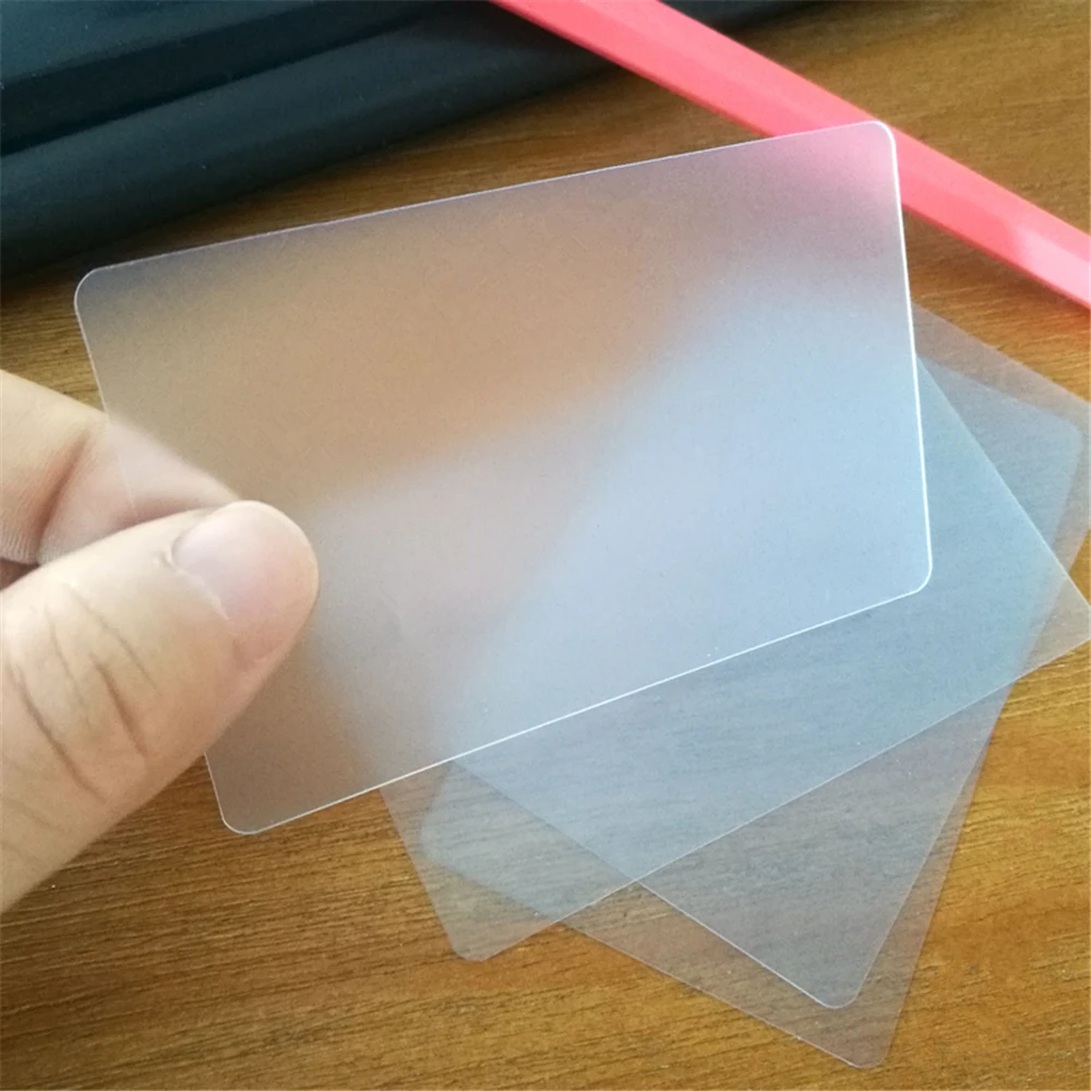 High Quality CR80 PVC Plastic Clear/Translucent/Transparent Blank Card