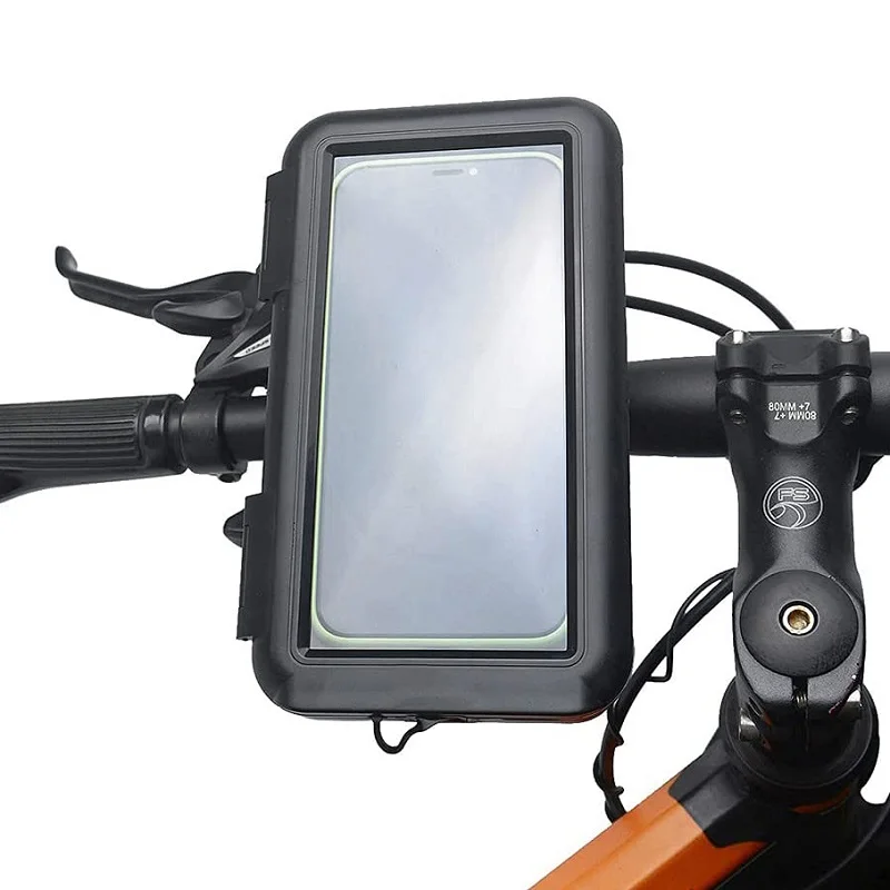 Untoom Waterproof Bicycle Phone Holder Stand Motorcycle Handlebar Cell Phone Support Mount Touchscreen Bike Phone Bag Case Cover