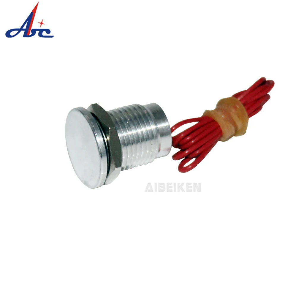 IP68 Waterproof 12mm 16mm 19mm Normally Open Momentary  Flat head Stainless steel small piezo switch touch with wire