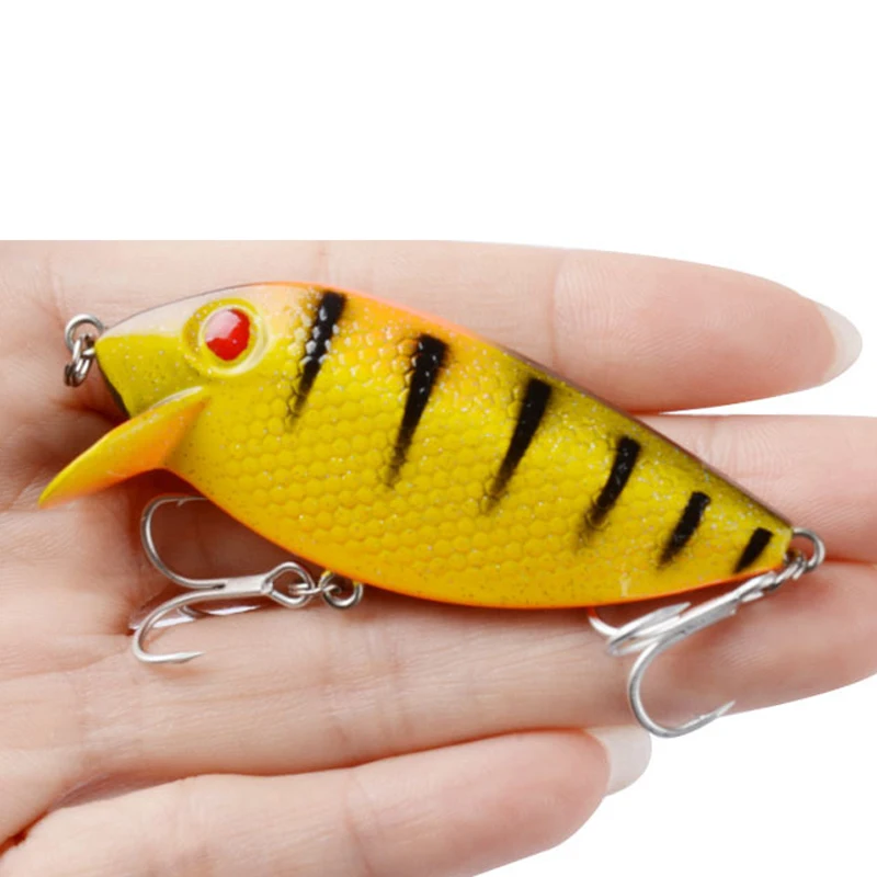 1PCS Hard VIB Lures Fishing Bait Treble Hooks Sinking Crankbait Wobber Fishing Tackle 6.5g 7cm