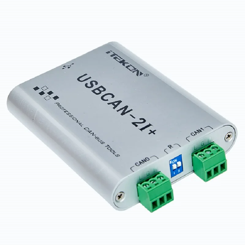 

USBCAN analyzer usbcan-2I dual channel isolated CAN box compatible with Zhou Ligong CAN card