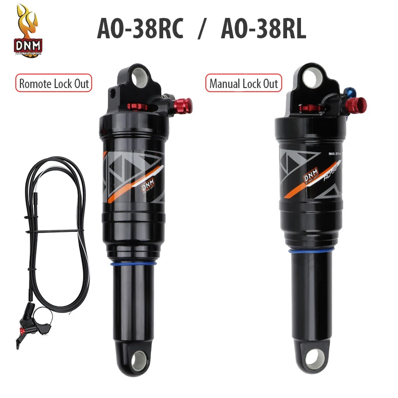 DNM AO-38RC AO-38RL MTB Bicycle Bike Air Rear Shock Absorber Suspension Remote Lock Out Rebound Adjustment 165 190 200 210mm