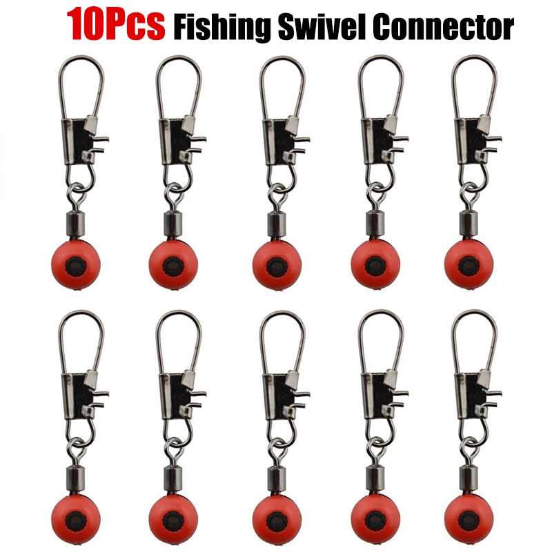 Clip conector giratorio con espaciadores para aparejos de pesca
