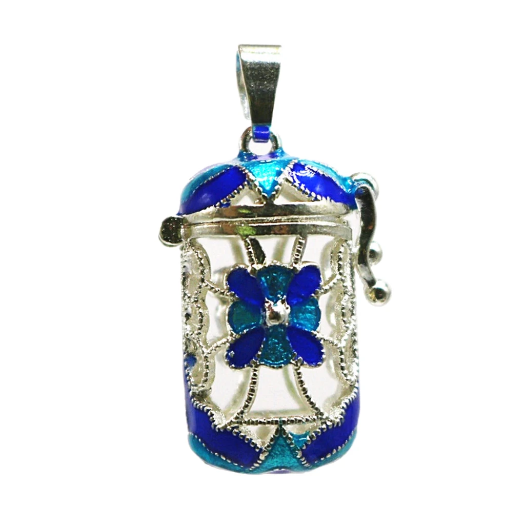 Essential Oil Diffuser Pendant Perfume Cage Locket Hollow Out Enamel Bottle