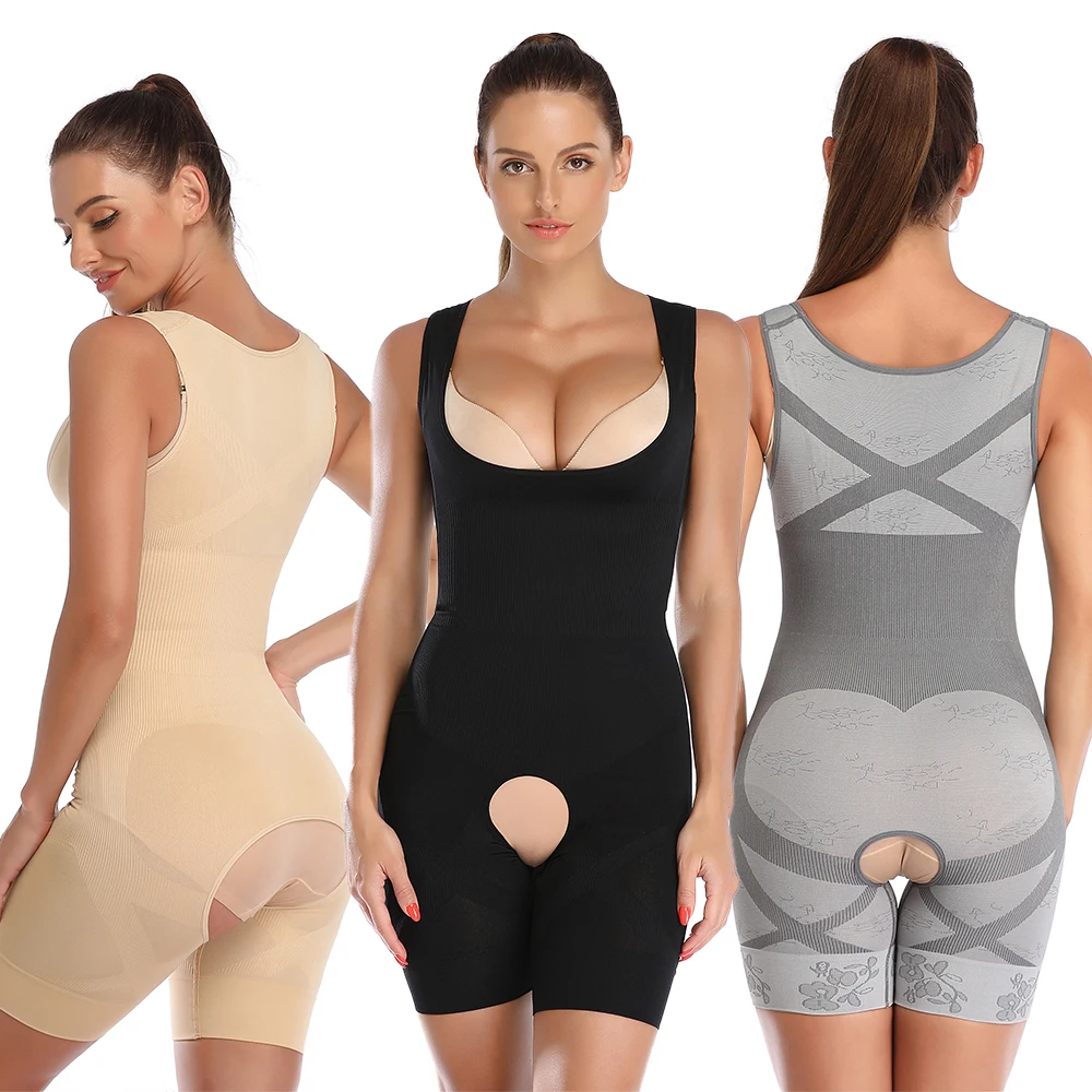 

Full Body Shaper for Woman Bodysuit Waist Trainer Cincher Corset Tummy Control Thigh Slimmer Shapewear Seamless Fajas Bodysuit