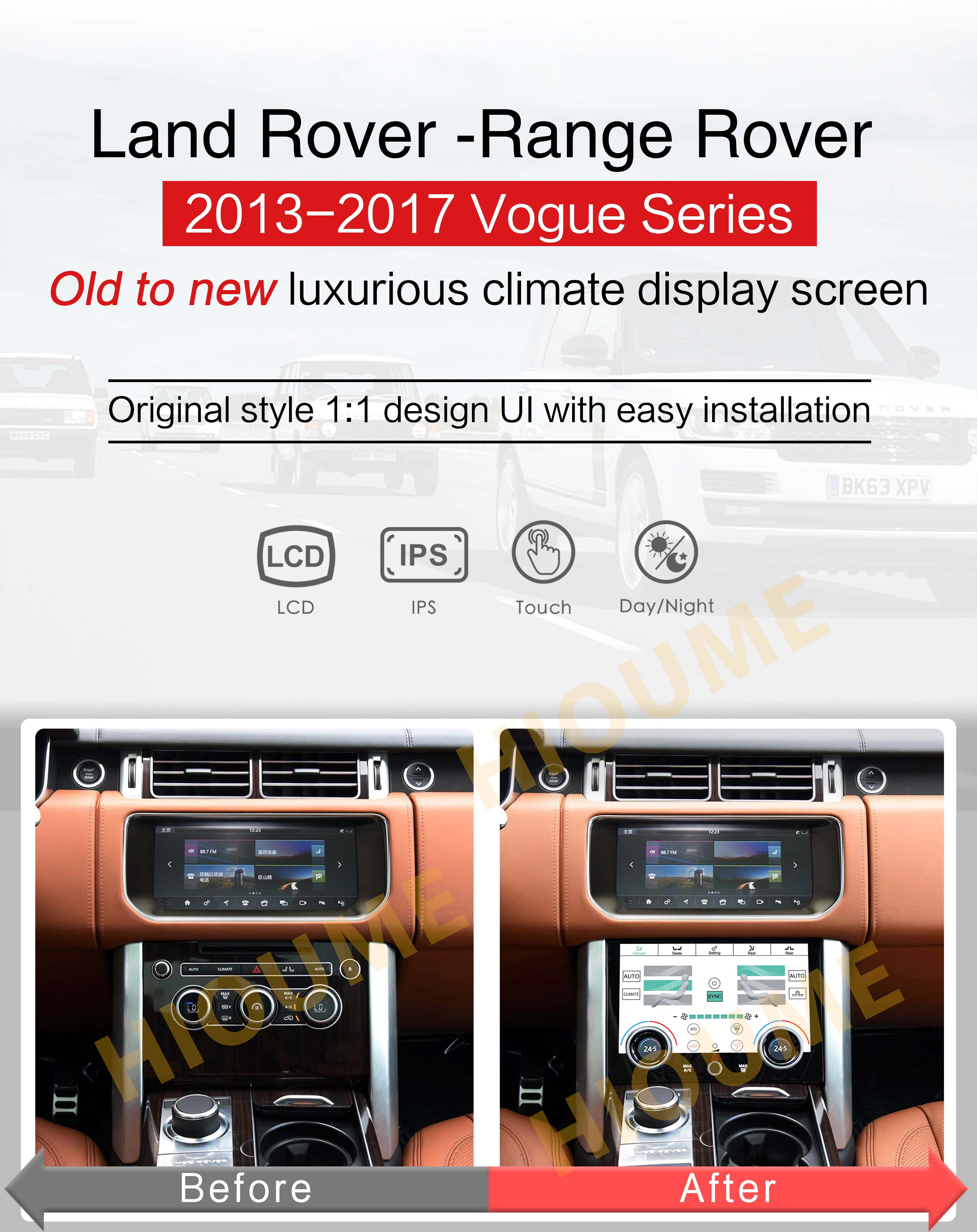 LCD Climate Board For Land Rover Range Rover Vogue L405 2013 2014-2017 AC Panel Display Screen Air Condition Control