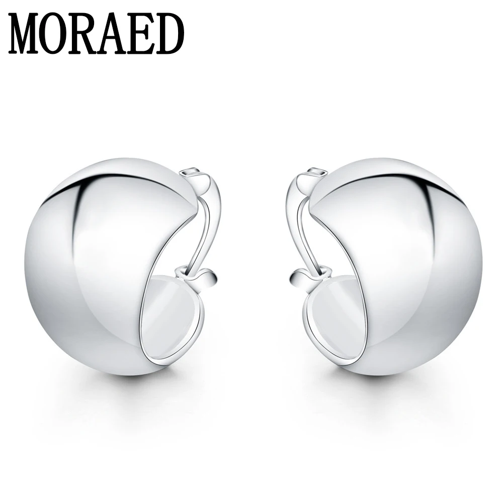 

New 925 Sterling Silver Earrings Glossy Small Earrings Fashion Women Glamour Jewelry Wedding Gift