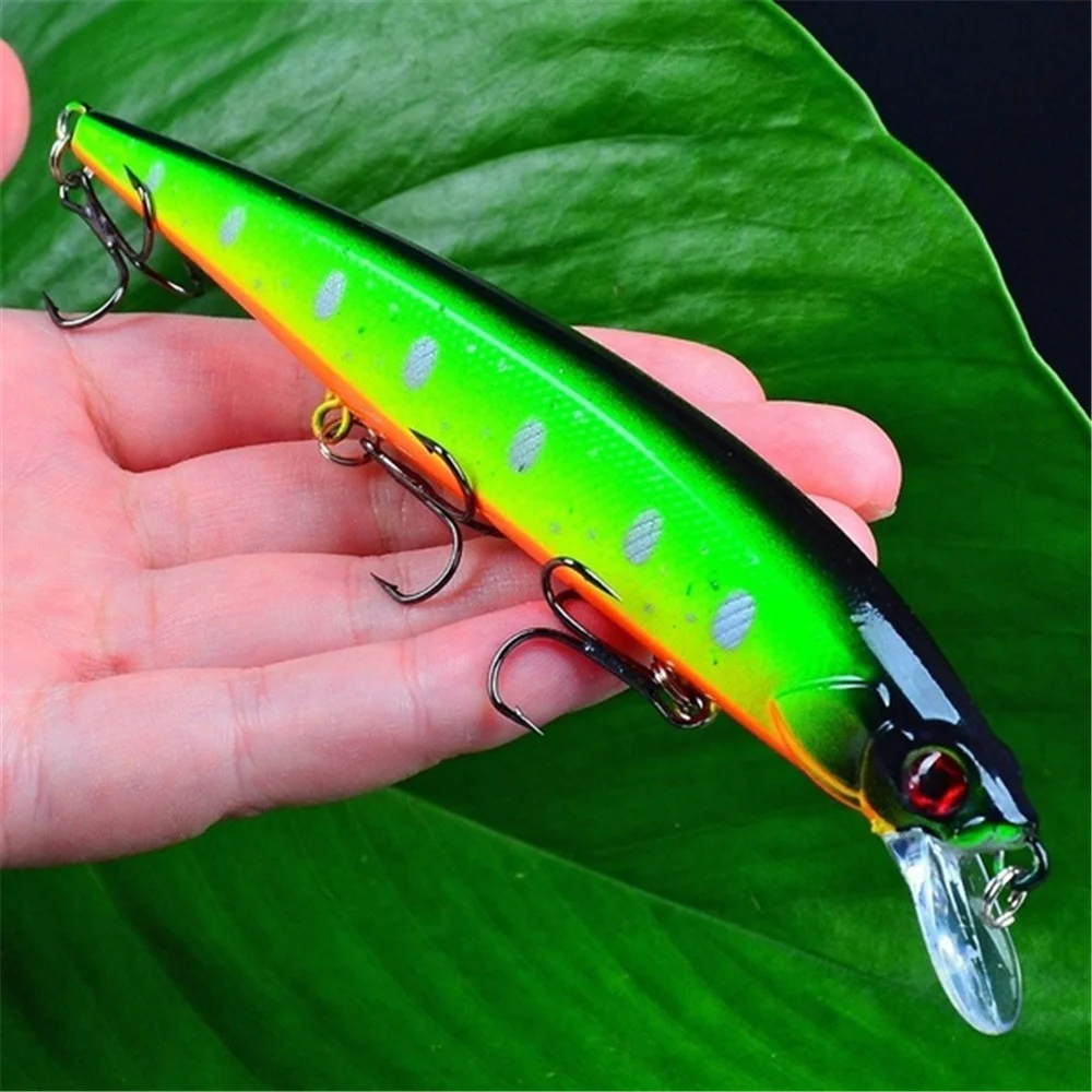 1Pcs Lifelike Wobbler Fishing Lure 3D Eyes 14cm/18.5g Minnow Artificial Hard Bait Fishing Tackle Floating Lure with 6# Hooks