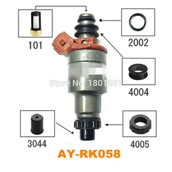 Free shipping 4 sets Fuel injector repair kit for Mazda 323 1994 matched Mazda-Kia 1.6/1.8 195500-2040 sevince kit (AY-RK058)